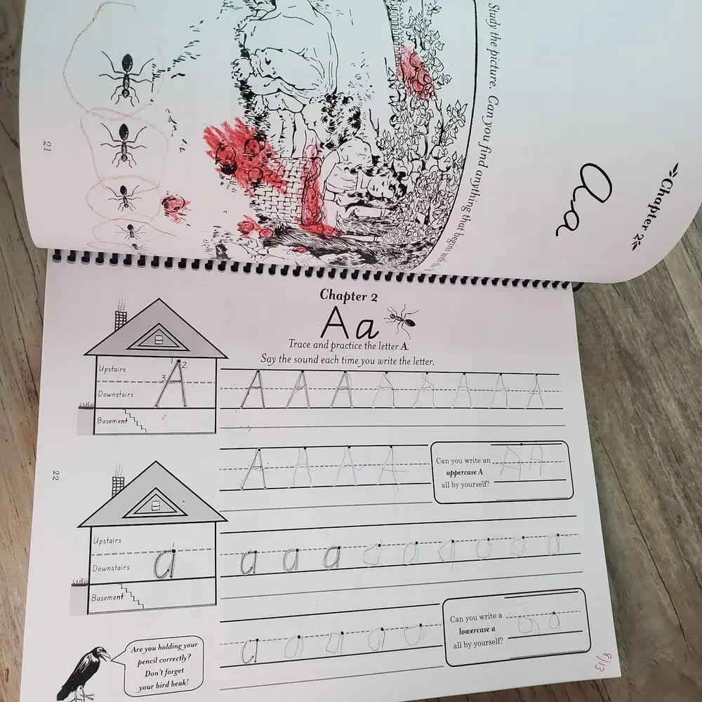 Foundational Phonics Book One Letter Mastery, 3rd Ed - Pgs 9-42 USED WRITTEN IN